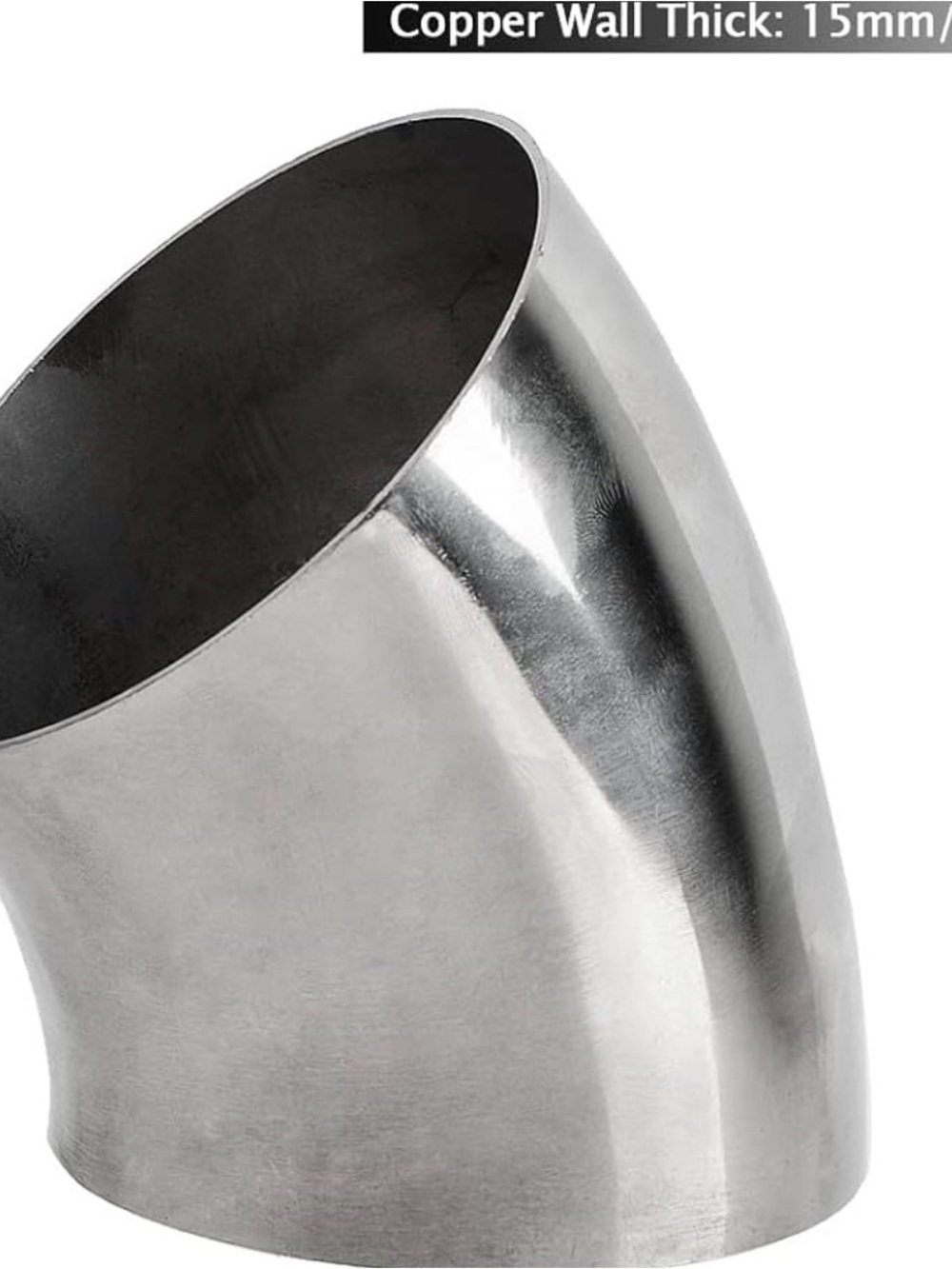 4 Inch Stainless Steel Exhaust Bend Tube 45°, 2 Pcs Thicken 1.5mm 304 4" 45°